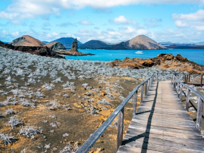 caminho para a água nas ilhas galápagos