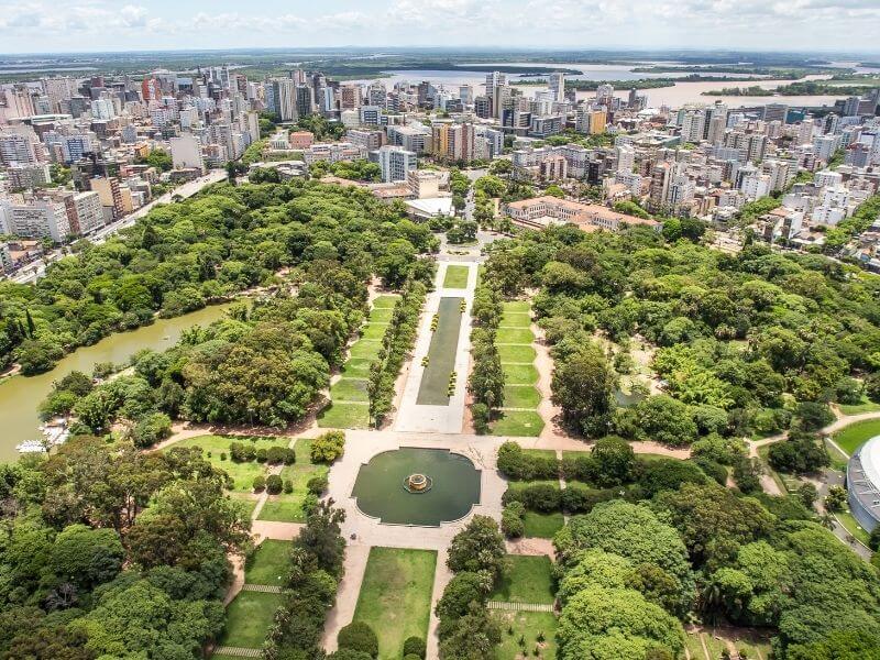 vista aérea da cidade de Porto Alegre