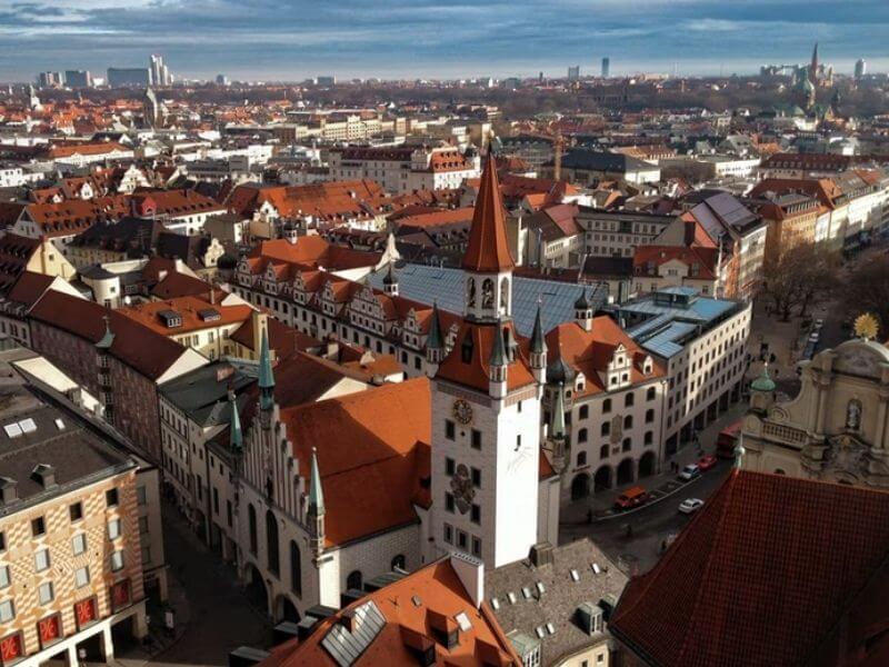 Vista aérea da cidade de Baviera