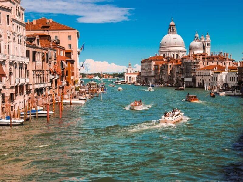 águas de Veneza na Itália