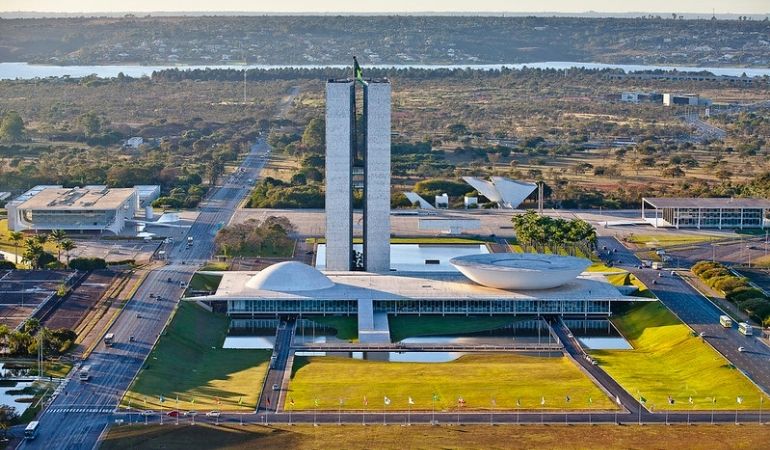vista aérea da cidade de Brasília