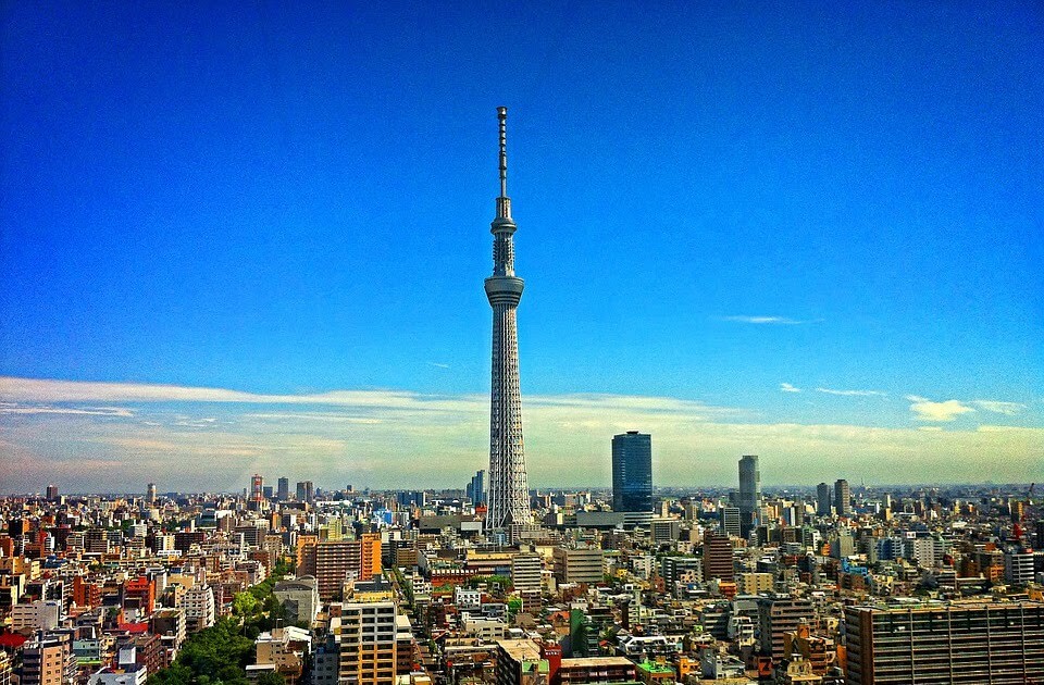vista de cima da cidade de tóquio